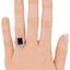The Wendolyn Ring, smallzoomed in top view on a hand