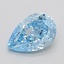 1.00 Ct. Fancy Vivid  Blue Pear Lab Grown Diamond