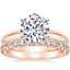 14K Rose Gold Six-Prong Classic Ring with Luxe Sienna Diamond Ring (5/8 ct. tw.)