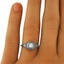 The Nandita Ring, smalltop view on a hand
