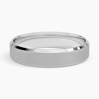Slim Profile Beveled Edge Matte 4.5mm Ring