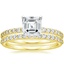 14K Yellow Gold Luxe Petite Shared Prong Diamond Ring with Petite Shared Prong Diamond Ring (1/4 ct. tw.)
