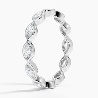 Bezel Marquise Eternity Diamond Ring (3/4 ct. tw.) in 14K White Gold