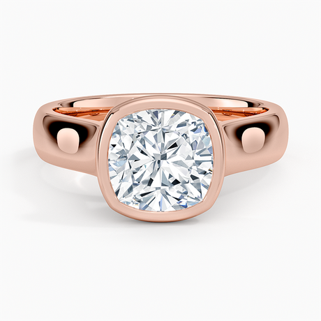 14K Rose Gold Luna 4mm Bezel Ring