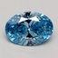 1.52 Ct. Fancy Vivid Blue Oval Lab Grown Diamond
