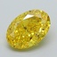 3.03 Ct. Fancy Vivid Yellow Oval Lab Grown Diamond