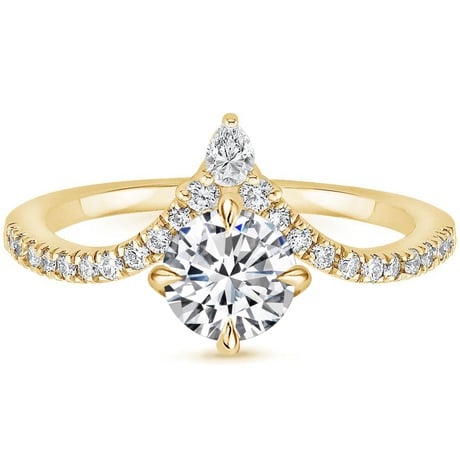 18K Yellow Gold Nouveau Diamond Bridal Set