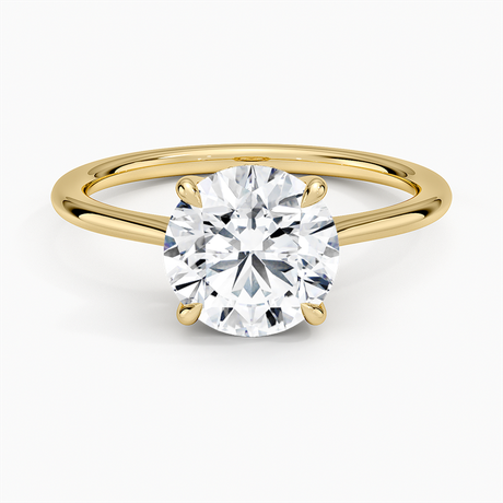 18K Yellow Gold Elle Hidden Halo Diamond Ring