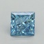 1.54 Ct. Fancy Vivid Blue Princess Lab Grown Diamond