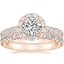 14K Rose Gold Luxe Sienna Halo Diamond Bridal Set (1 3/8 ct. tw.)