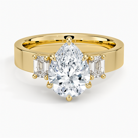 Peyton Emerald Cut Three Stone Diamond Ring