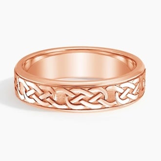 Celtic Eternity Knot 6mm Wedding Ring in 14K Rose Gold
