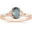 14K Rose Gold Celtic Love Knot Ring, smalltop view