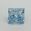 1.02 Ct. Fancy Vivid Blue Princess Lab Grown Diamond