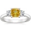 Platinum Petite Three Stone Trellis Diamond Ring (1/3 ct. tw.), smalltop view