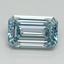 1.53 Ct. Fancy Intense Blue Emerald Lab Grown Diamond