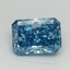 1.11 Ct. Fancy Vivid Malibu Blue Radiant Lab Grown Diamond