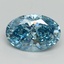3.19 Ct. Fancy Vivid Blue Oval Lab Grown Diamond