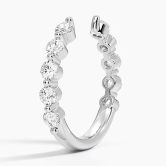 Monaco Diamond Open Ring in 18K White Gold