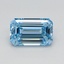 0.58 Ct. Fancy Intense Blue Emerald Lab Grown Diamond