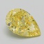 1.74 Ct. Fancy Vivid Yellow Pear Lab Grown Diamond