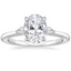 18K White Gold Aria Perfect Fit Three Stone Diamond Ring, smalltop view