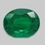 10.0x8.0mm  Green  Oval   Emerald