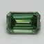 0.92 Ct. Fancy Vivid Pacific Green Emerald Lab Grown Diamond