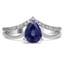 Custom Double Band Chevron Sapphire Ring