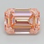 4.05 Ct. Fancy Vivid  Pink Emerald Lab Grown Diamond