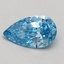 0.57 Ct. Fancy Vivid Blue Pear Lab Grown Diamond
