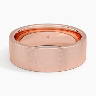 Mojave Matte 7mm Wedding Ring in 14K Rose Gold