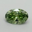 2.07 Ct. Fancy Vivid Green Oval Lab Grown Diamond
