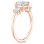 14K Rose Gold Cushion Three Stone Diamond Ring (2/3 ct. tw.), smallside view