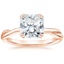 14K Rose Gold Alouette Ring, smalltop view