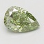 2.01 Ct. Fancy Vivid Green Pear Lab Grown Diamond
