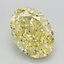 2.55 Ct. Fancy Intense Yellow Oval Lab Grown Diamond