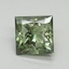 1.00 Ct. Fancy Vivid Green Princess Lab Grown Diamond