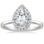Platinum Vienna Halo Diamond Ring, smalltop view