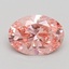 0.90 Ct. Fancy Vivid Pink Oval Lab Grown Diamond