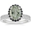 18K White Gold Waverly Diamond Ring with Black Diamond Accents with Luxe Ballad Diamond Ring