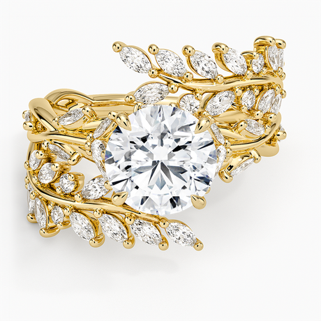 18K Yellow Gold Secret Garden Wrap Diamond Ring