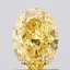1.17 Ct. Fancy Vivid Yellow Oval Lab Grown Diamond