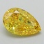 2.08 Ct. Fancy Vivid Yellow Pear Lab Grown Diamond