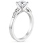 18K White Gold Celtic Claddagh Diamond Ring, smallside view