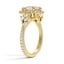 Leaf-Inspired Halo Diamond Ring, smallside view