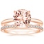14KR Morganite Freesia Ring with Sia Diamond Open Ring, smalltop view
