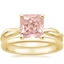 18K Yellow Gold Twisted Vine Ring with 2mm Comfort Fit Wedding Ring