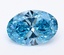 4.03 Ct. Fancy Vivid  Blue Oval Lab Grown Diamond