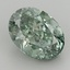 3.66 Ct. Fancy Vivid Green Oval Lab Grown Diamond